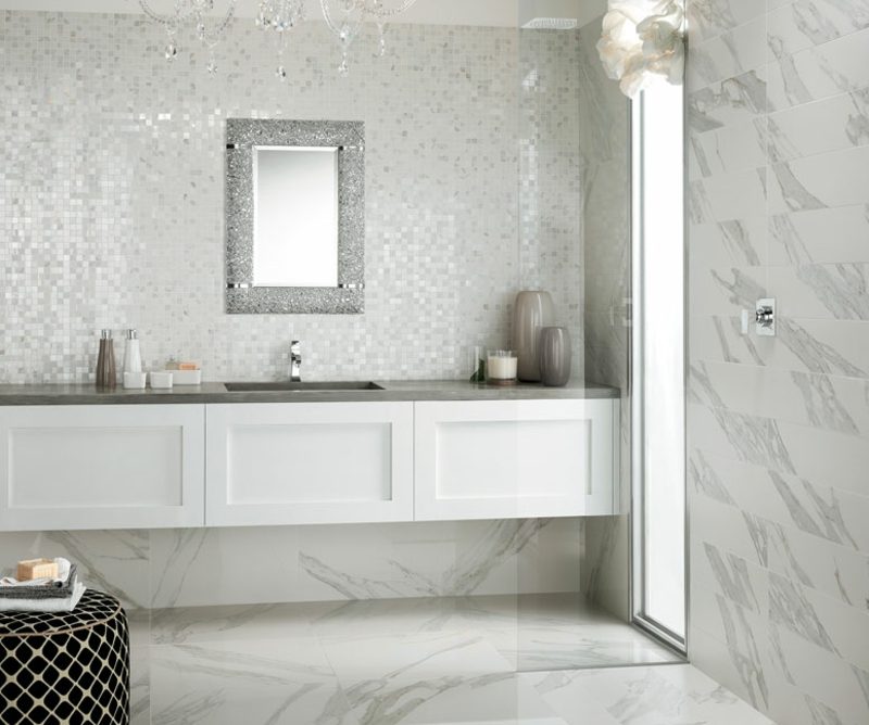 Mirage carrelage salle de bain blanc tuiles mirage