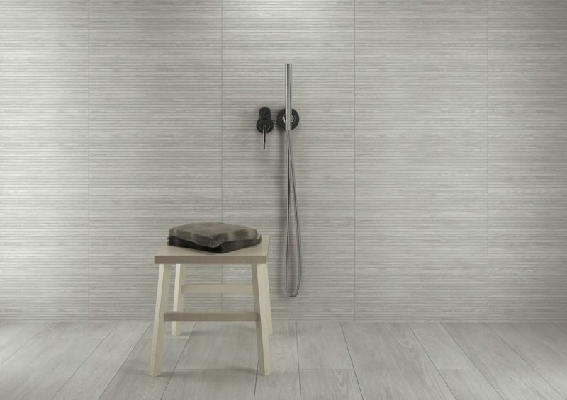 Mur de salle de bain en carrelage Mirage blanc tuiles mirage