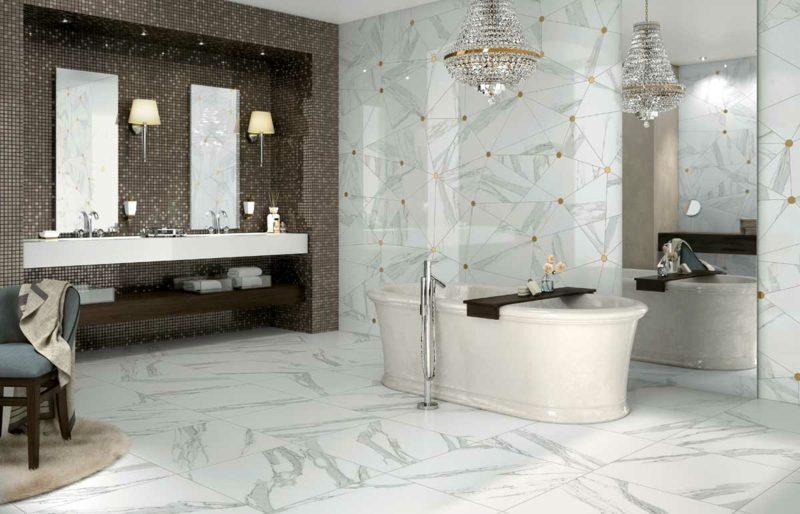 Mirage carrelage salle de bain blanc tuiles mirage