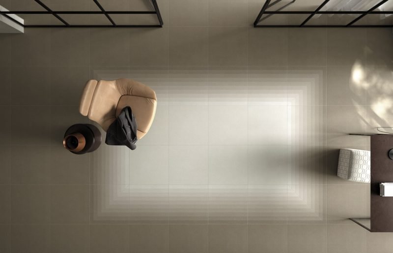 Carrelage Mirage blanc broun salon tuiles mirage