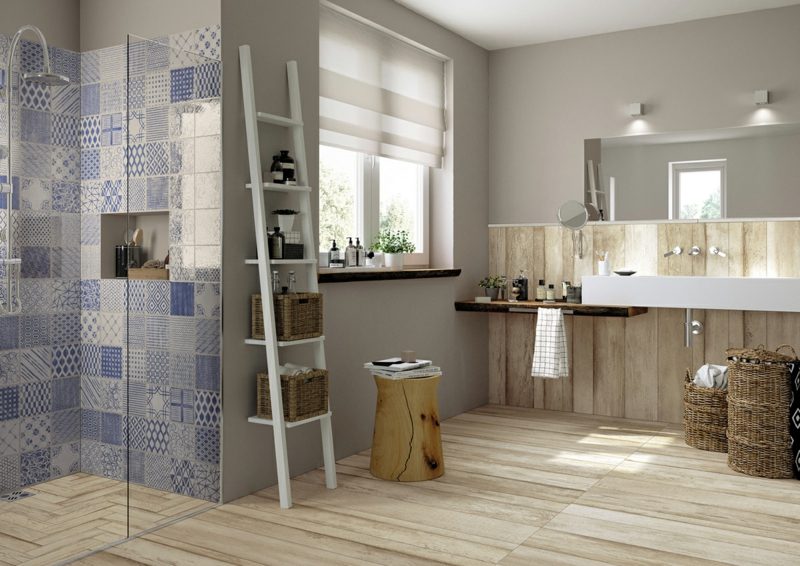 Sol de salle de bain carrelage Mirage broun tuiles mirage hmade