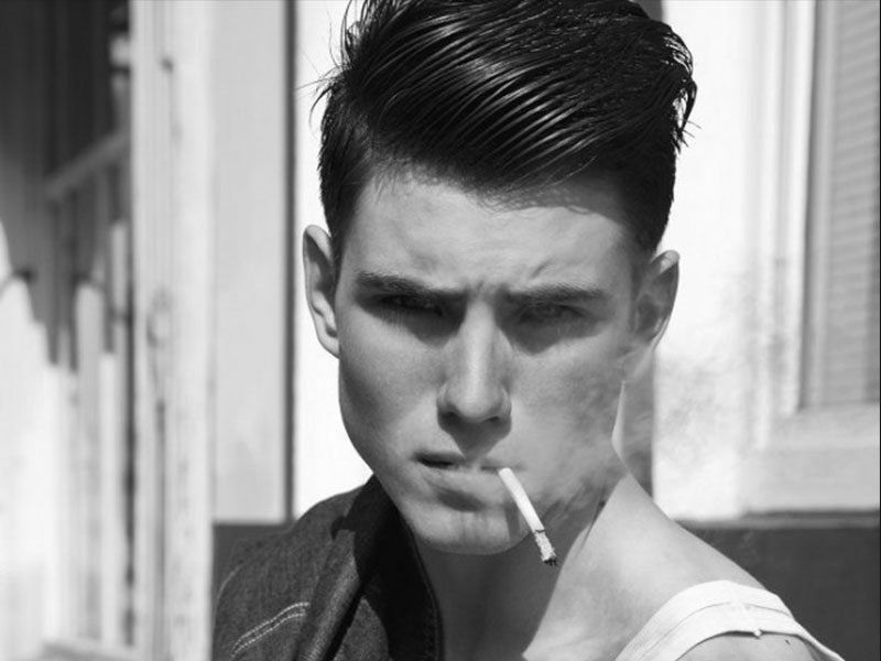 Frizura oldalra bomló rövid frizurákkal férfiak 2014