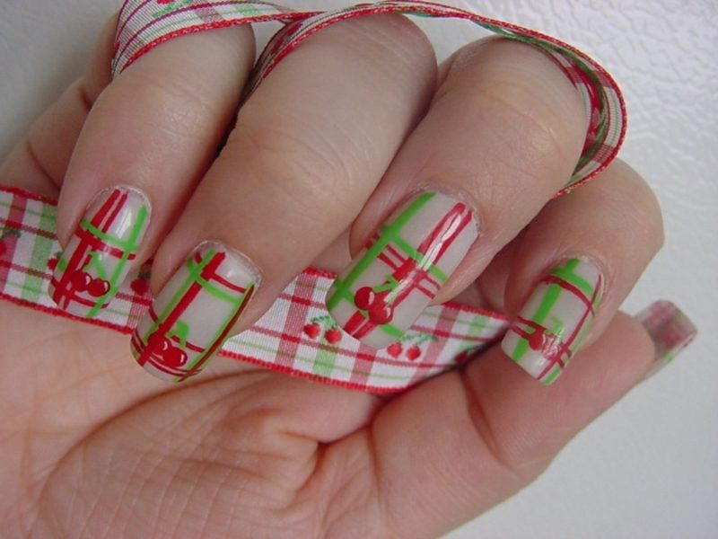 Dizajn noktiju proljetni moderni motivi trešanja Dizajn noktiju za proljetne trešnje