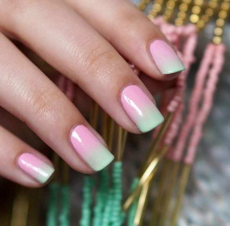 Dizajn noktiju ombre efekt opruga Nokti s ombre efektom pastelnih boja