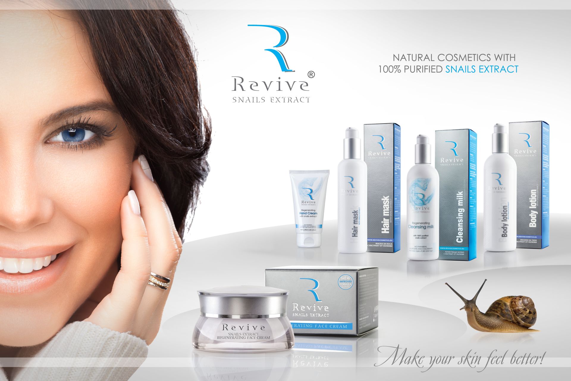 Lumache per la cura del viso antirughe