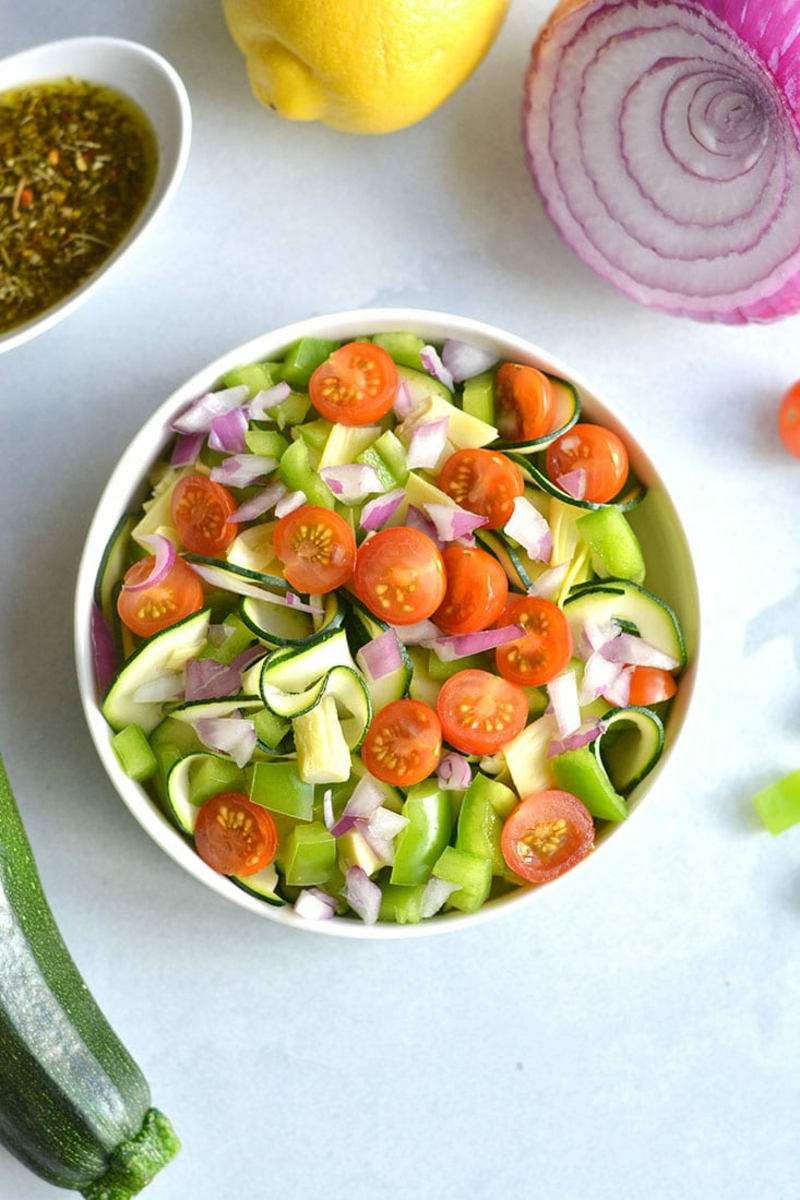 Cukkini tészta friss zöldségekkel szuper finom Kalóriamentes tészta Cukkini tészta zöldségekkel