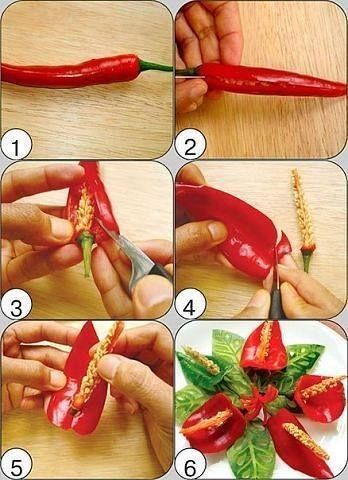 Grandes fleurs à base de paprika Grandes fleurs à base de paprika