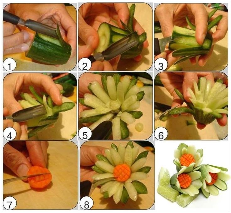 Fleurs de concombre pour les assiettes froides Fleurs de concombre pour les assiettes froides