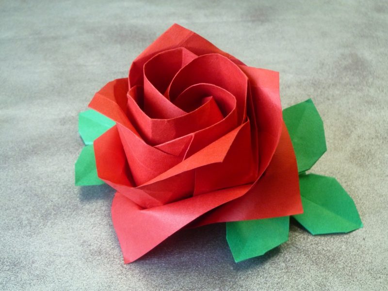 List s uputama za origami ružu upute za origami ružu