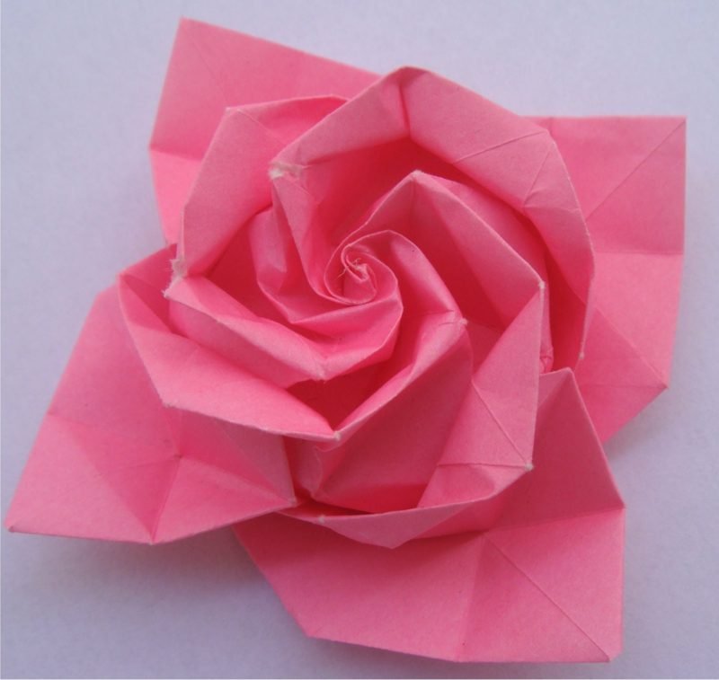 Upute za ružu origami ružičasta upute za origami ružu