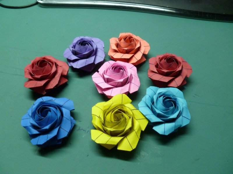 Upute za origami ruže šarene upute za origami ružu