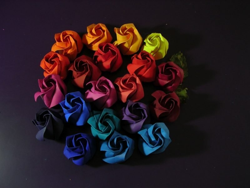 Buket s uputama za ružu origami upute za origami ružu