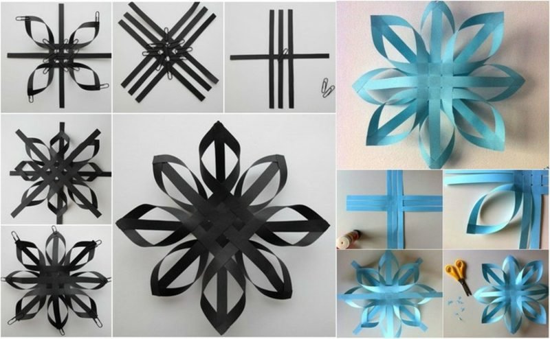 A hópelyhek ötleteket és inspirációkat hajtogatnak Origami karácsonyi lenyűgöző hópelyhek papír