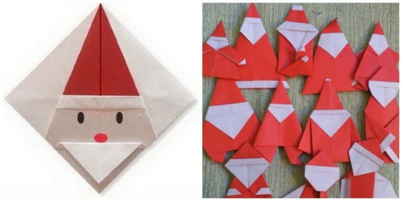 Készíts origamit magadnak a Mikulás Origami karácsonyi kreatív ötletek Mikulás