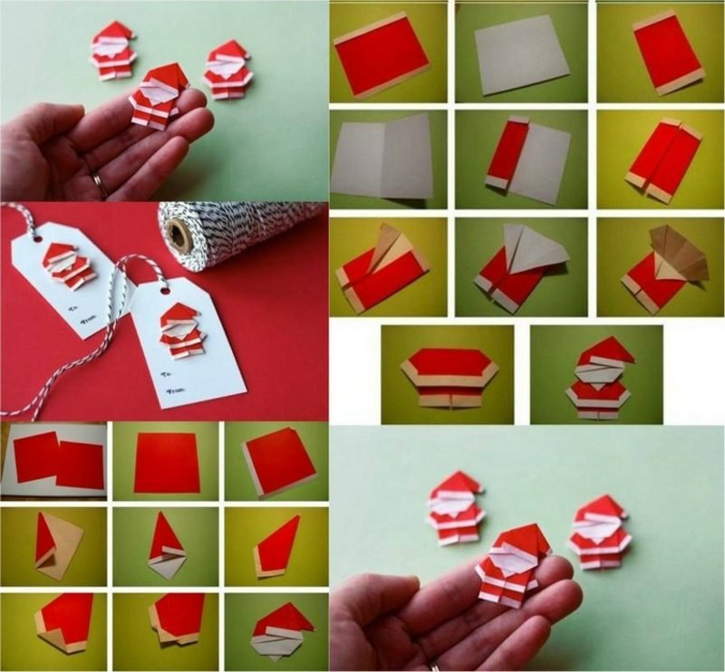 karácsonyra origami fold nagy ötletek Mikulás Origami karácsonyi Mikulás