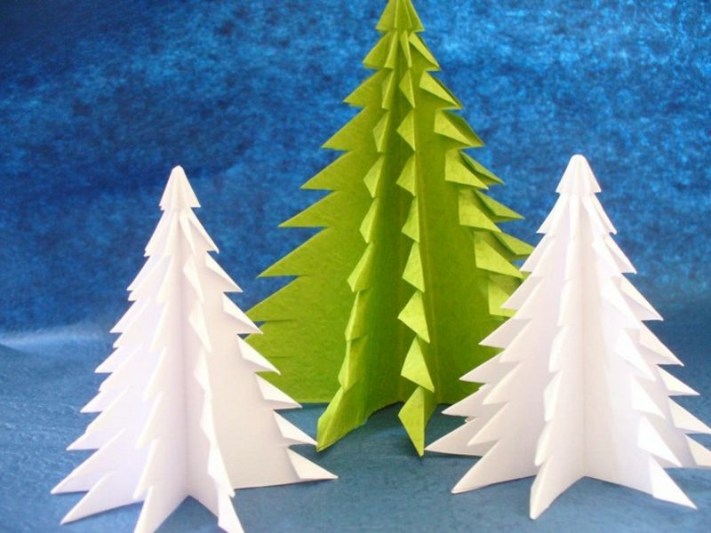 Készítse el saját karácsonyfáját papírból Origami hajtsa karácsonyfát magad