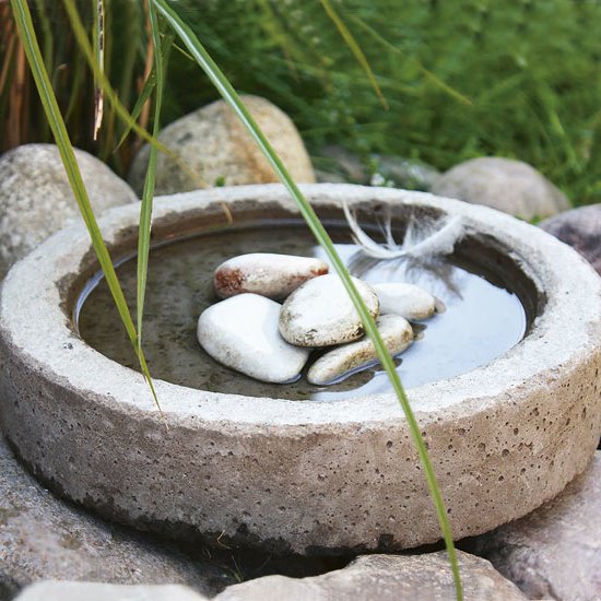 Bagno per uccelli in cemento design del giardino decorazione del giardino oggetti da giardino in cemento decorazione del giardino design del giardino