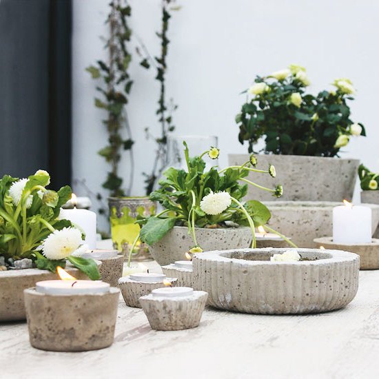 Portacandele in cemento design del giardino decorazione del giardino oggetti da giardino in cemento decorazione del giardino design del giardino