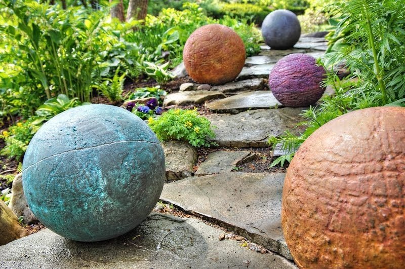 Sfere di cemento di diversi colori design del giardino decorazione del giardino oggetti da giardino in cemento decorazione del giardino design del giardino