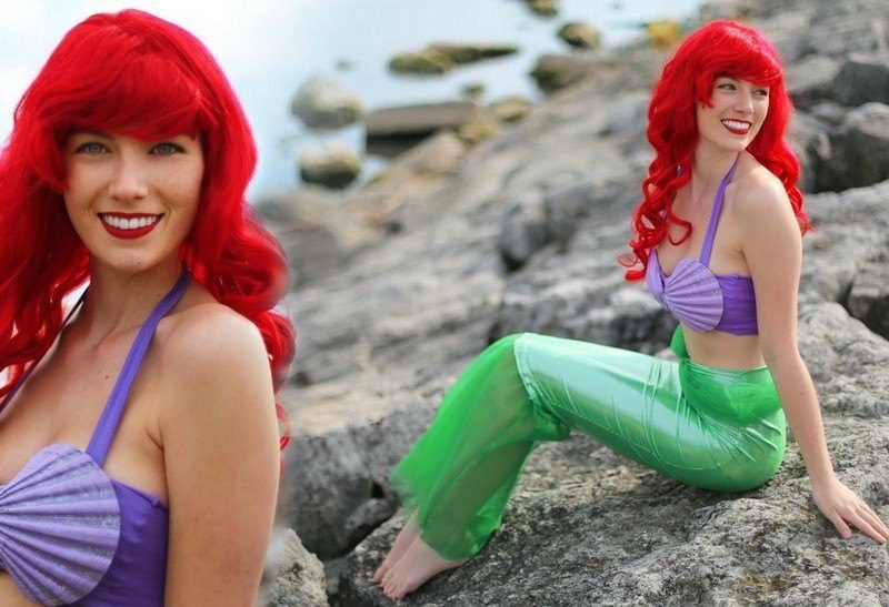 Costume di Halloween Principessa Disney Ariel Costumi di Halloween Sirena Disney Ariel