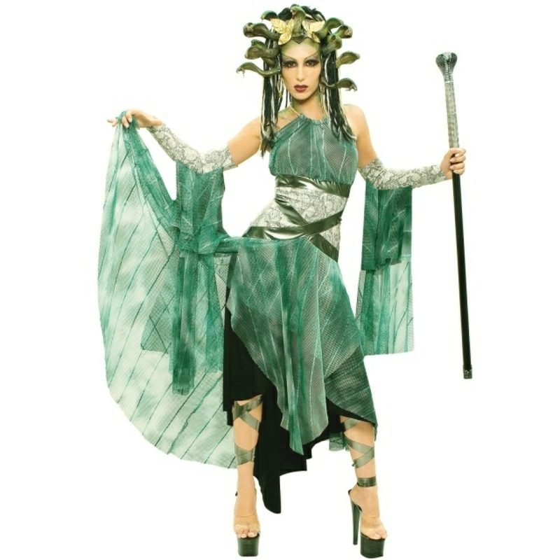Costume di Halloween Medusa serpenti capelli mitologia greca Costumi di Halloween mitologia greca Medusa