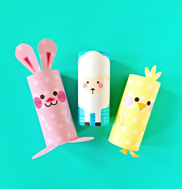 faire des décorations de pâques en papier faire des rouleaux de papier toilette animaux