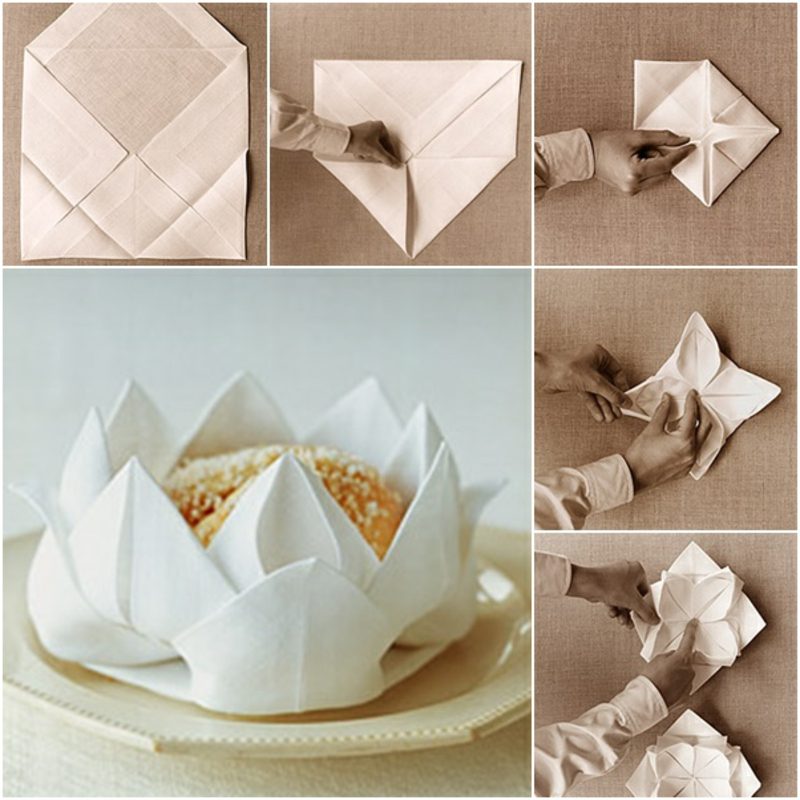 serviettes en papier pliantes
