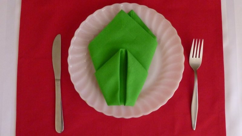 serviettes en papier pliantes