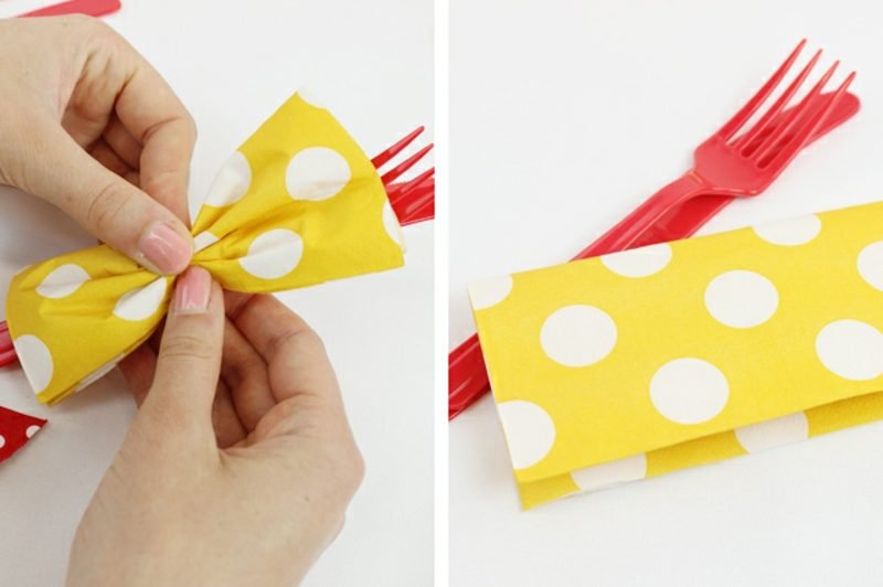 serviettes en papier pliantes