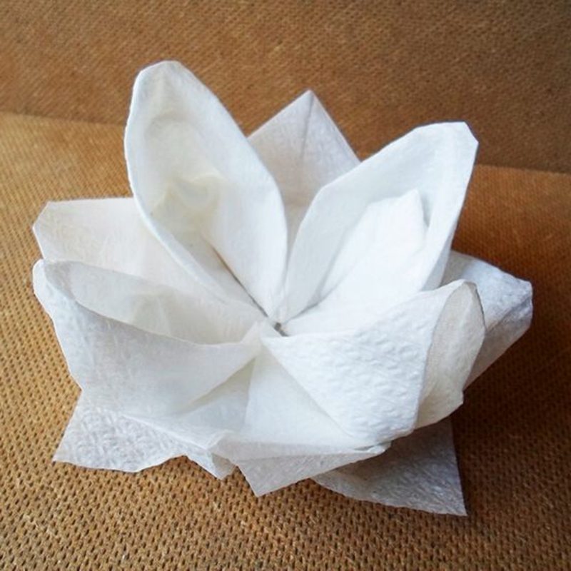 serviettes en papier pliantes