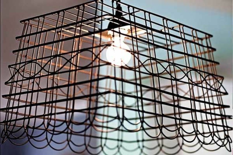 Fém rács függő lámpa szemet gyönyörködtető ötlet