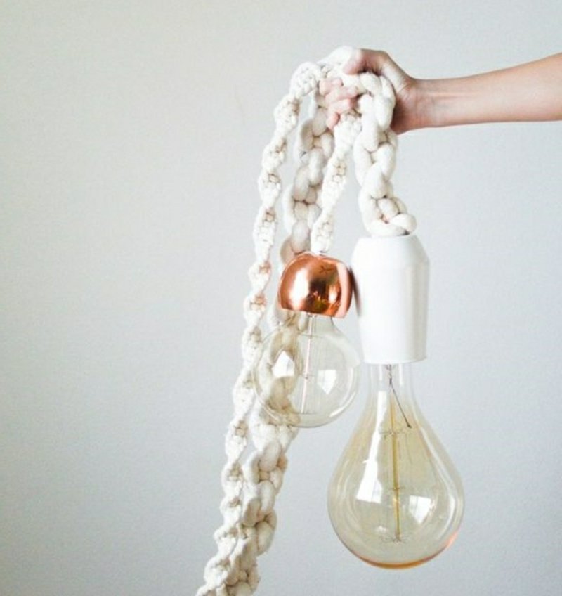 Függő kötél lámpák nagyszerű ötlet