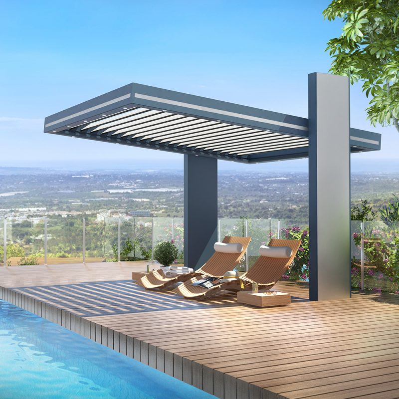 Pergola készlet modern dizájnnal, csodálatos kilátással Pergola készlet modern dizájnnal, csodálatos kilátással