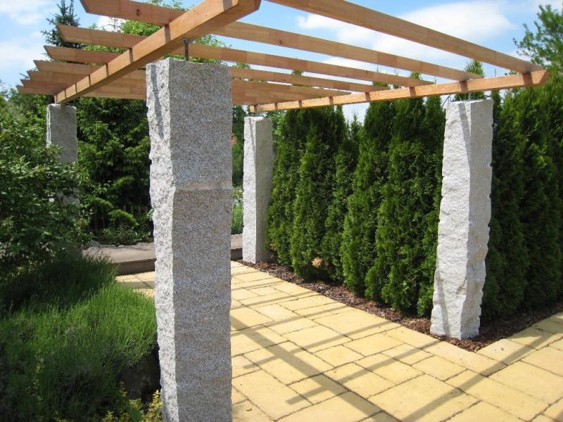 pergola készlet kővel kombinálva pergola készlet kővel kombinálva