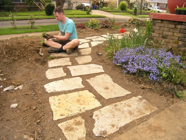 giunture per pavimentazione da giardinaggio design del percorso del giardino verde