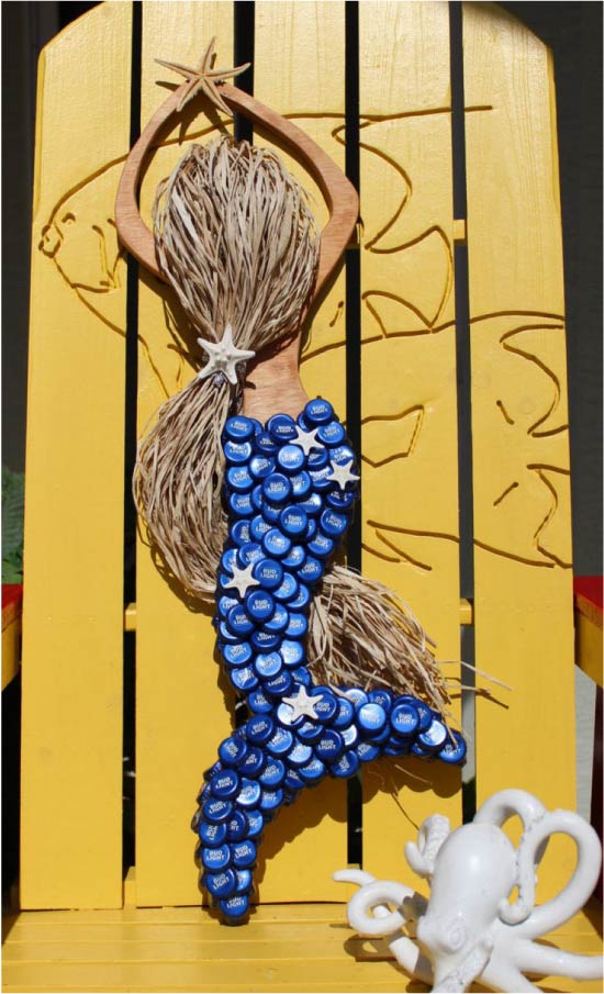 Paneel van bierdeksels