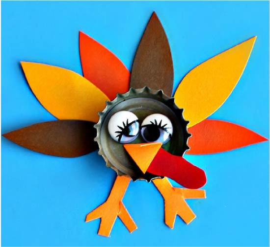 Knutselen voor kinderen van deksels