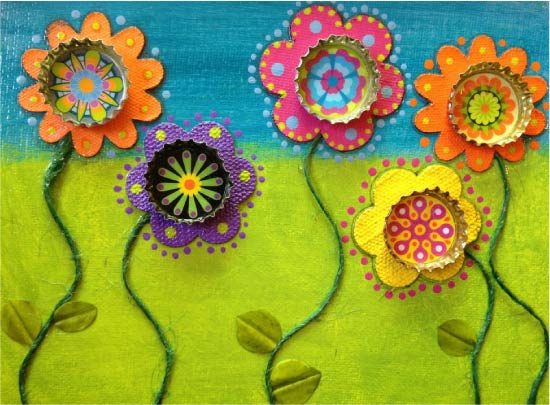 Knutselen voor kinderen van deksels