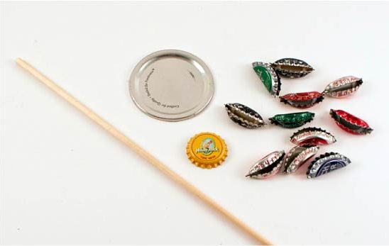 Ambachten maken van bloemvormige deksels