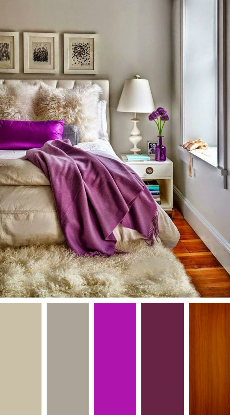 Palette de couleurs chambre violet