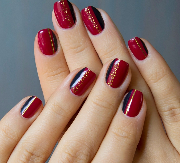 combinare il rosso con altri colori immagini di unghie unghie semplici galleria di nail design