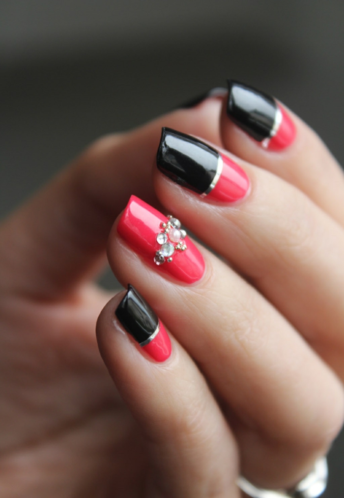 pietre e perle per il design delle unghie disegni delle unghie disegni delle unghie immagini rosse delle unghie