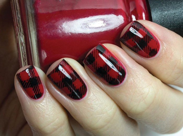 unghie a scacchiera modello di unghie nail design galleria di immagini nail design rosso