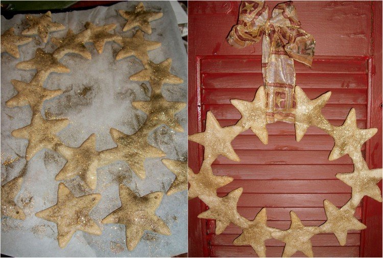 ukrasi zvijezde sjajem Recept za slano tijesto zvijezda tinker Božić