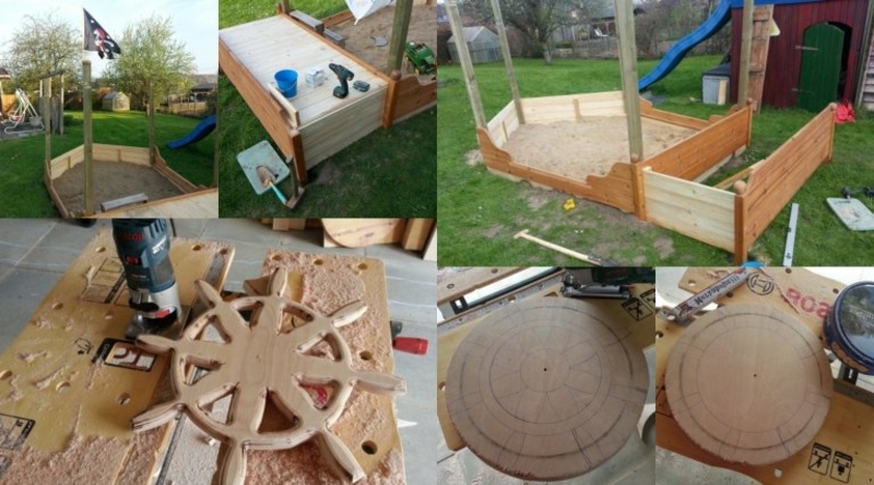 Instructions pour l'image du bateau pirate du bac à sable Volant de construction de bateau pirate