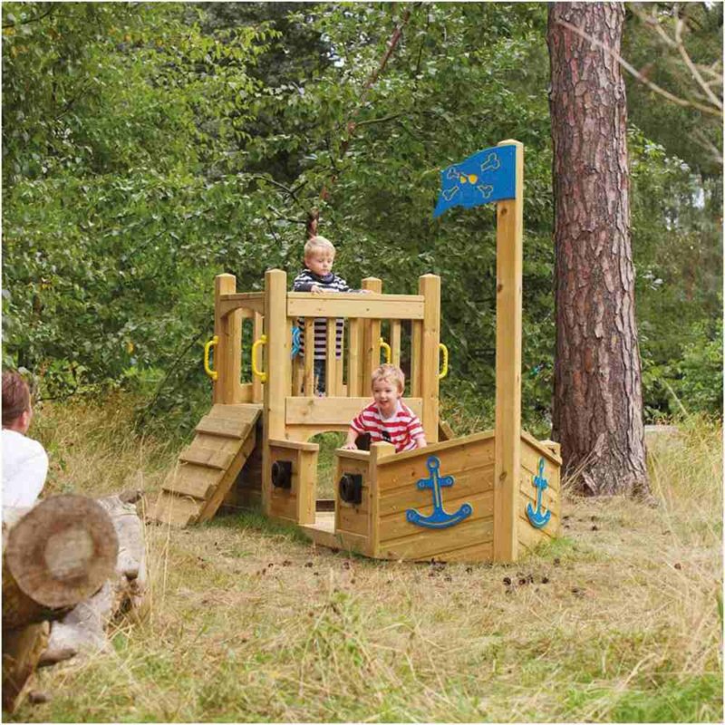 Aire de jeux pour enfants expédier des jeux joyeux Construire un bateau pirate pour les enfants en bois