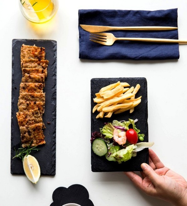 Ideje za tanjure od dekoriranih tanjura krekeri za salatu i pomfrit na ploči