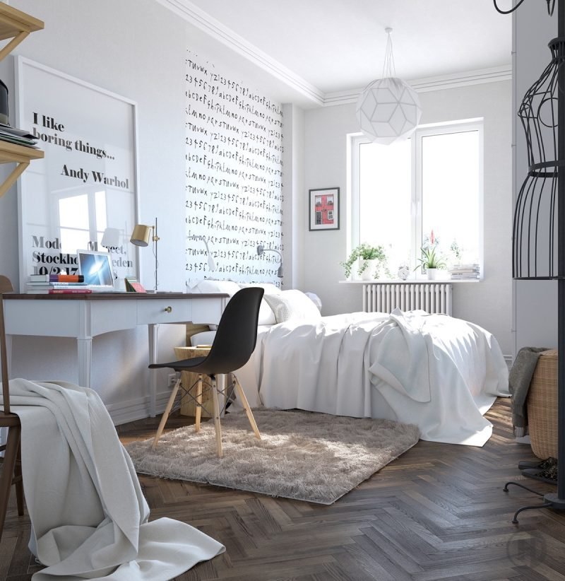 Design de chambre chic dans un style scandinave ! chambre design idées d'ameublement chambre scandinave