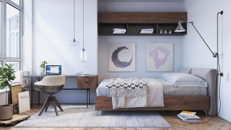 Vivre scandinave, c'est jouer avec la lumière et les couleurs ! éclairage couleurs chambre idées d'ameublement meubles scandinaves bois