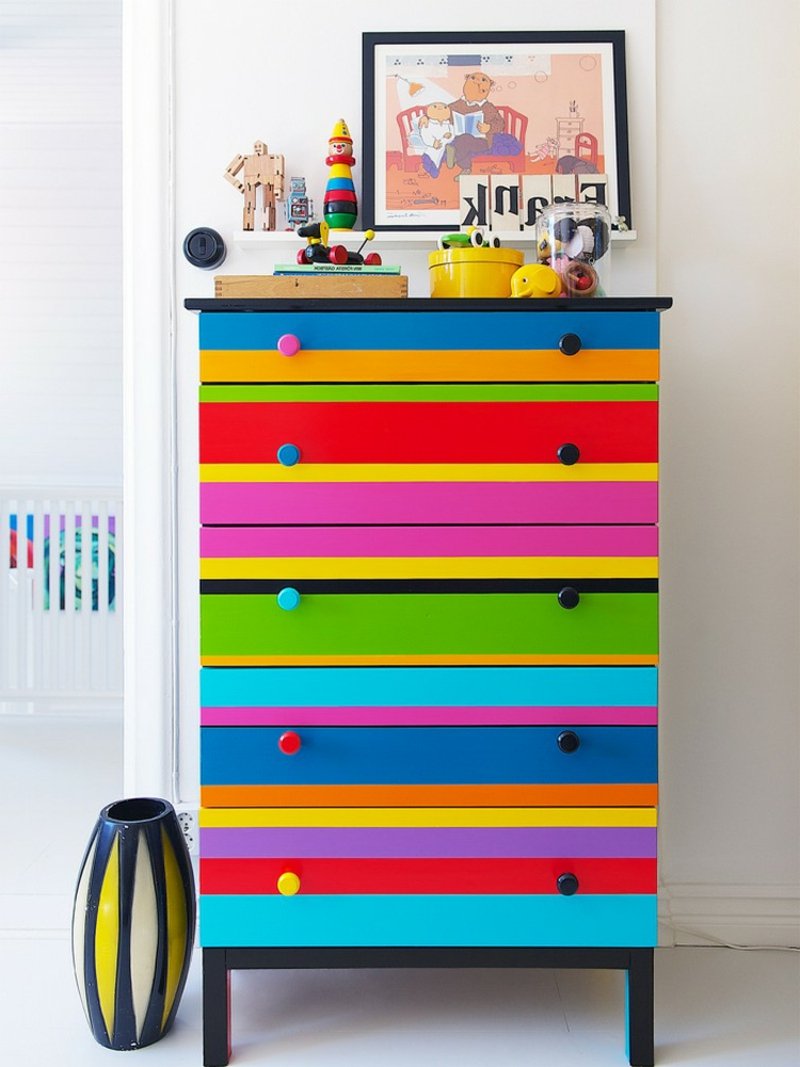 IKEA komoda maštovito ukrašava dječje sobe Komode ukrašavaju šarenu dječju sobu